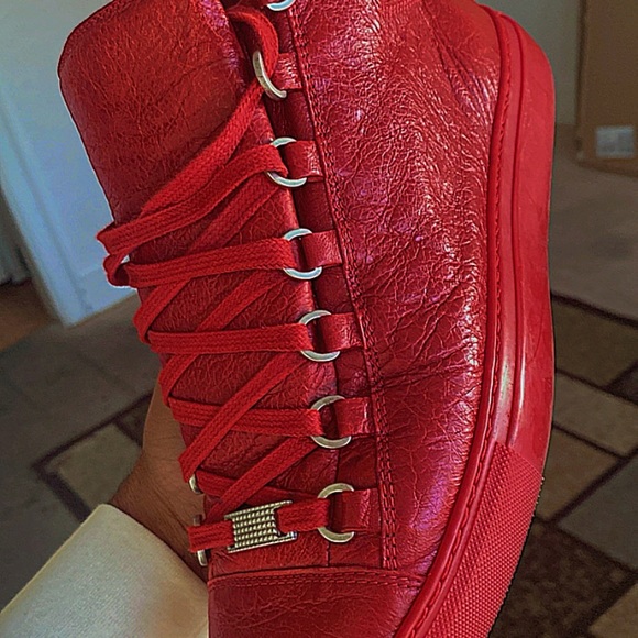 Balenciaga Arena High “Shiny Red” - Picture 1 of 5